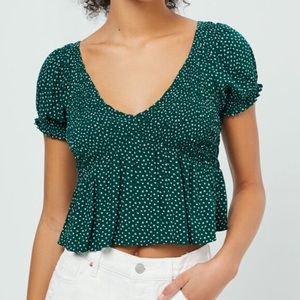 V-neck babydoll top